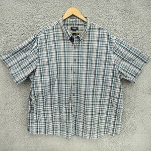 Harbor Bay Shirt Mens 3XL Blue‎ Plaid Multicolor Button Down Short Sleeve Casual